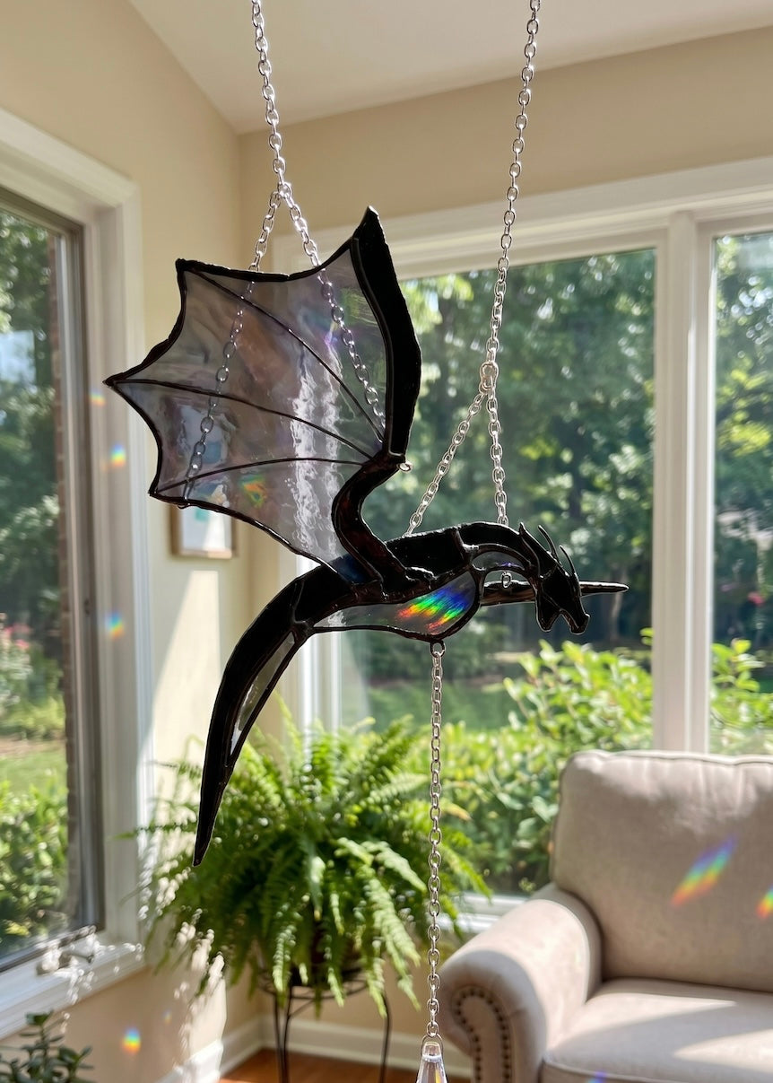 Handmade Flying Glass Dragon