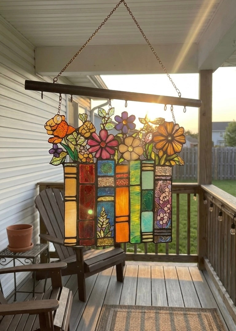 AmeliasGlass - Handcrafted Book Sun Catcher