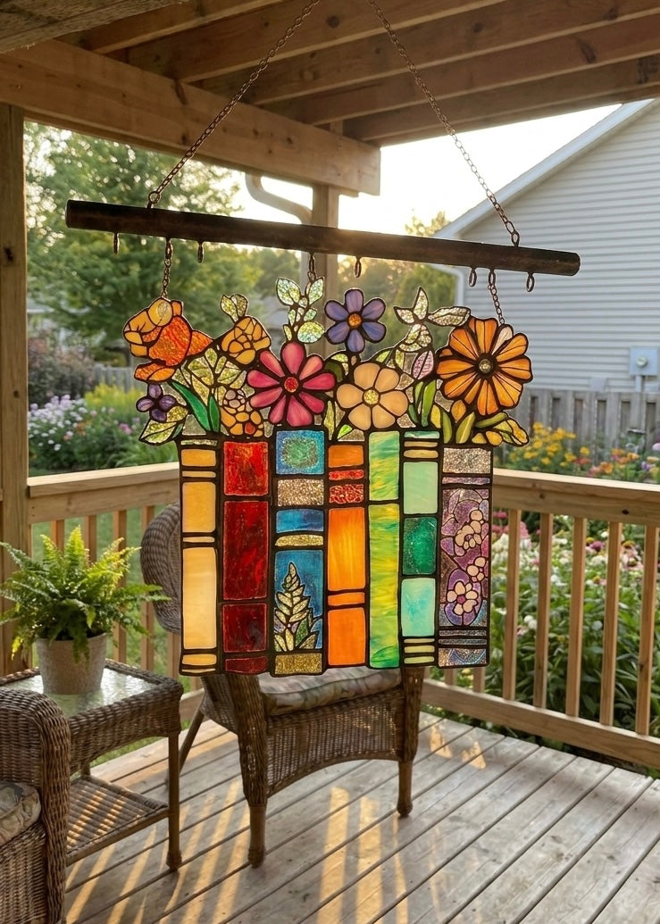 AmeliasGlass - Handcrafted Book Sun Catcher